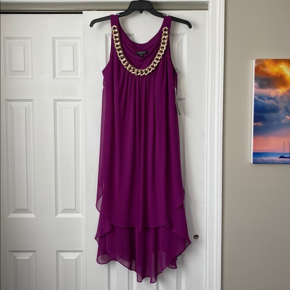 Plum colored tiered dress - Picture 1 of 3